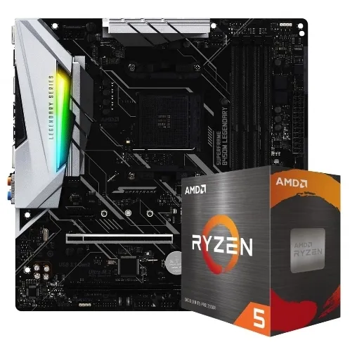 Kit Upgrade, AMD Ryzen 5 5600, Placa Me SuperFrame B450M Gaming